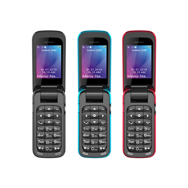UNIWA L8star BM60 Mini Flip Mobile Phone MP3 Magic Voice Bluetooth Dial 3.5 Earphone Jack Music Clamshell Cellphone