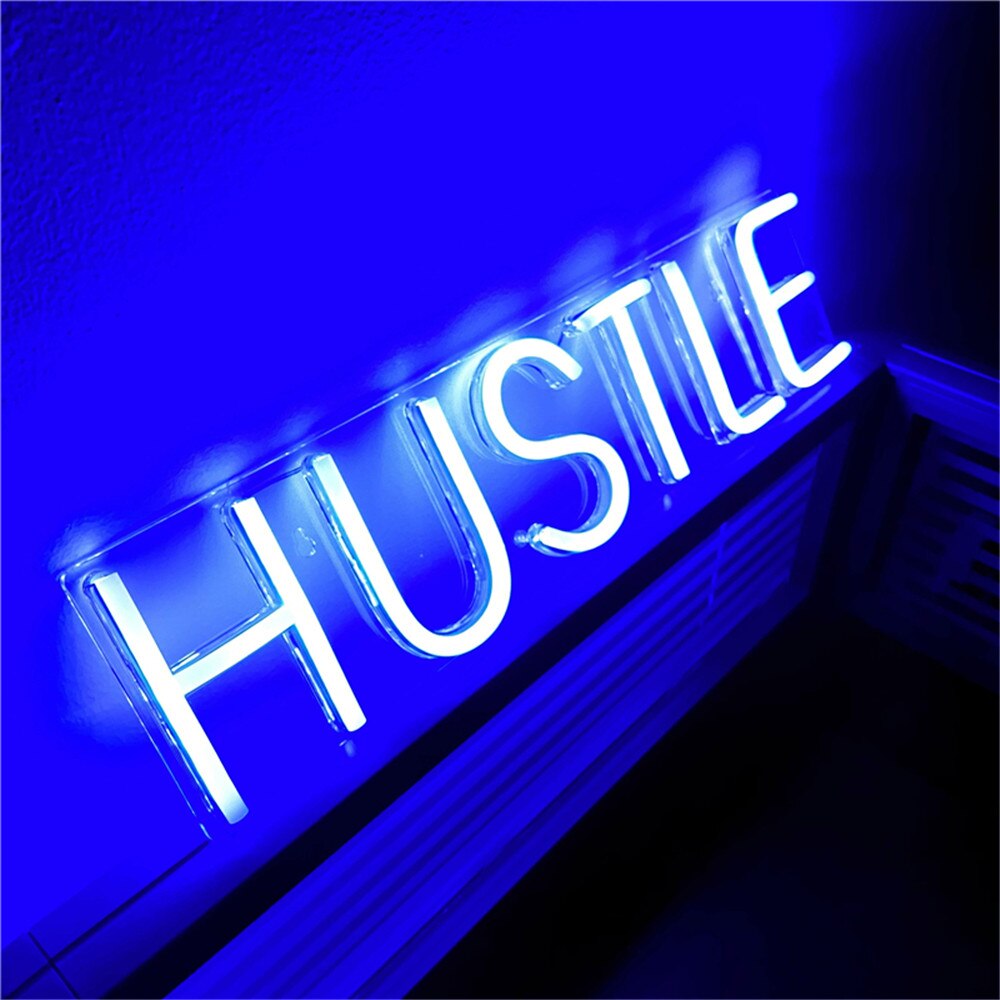 Sininen hustle neonkyltit uutuus valo suuret neon seinäkyltit kotistudioon pelihuoneen sisustus tyttöjen pubicocktaili valokyltti