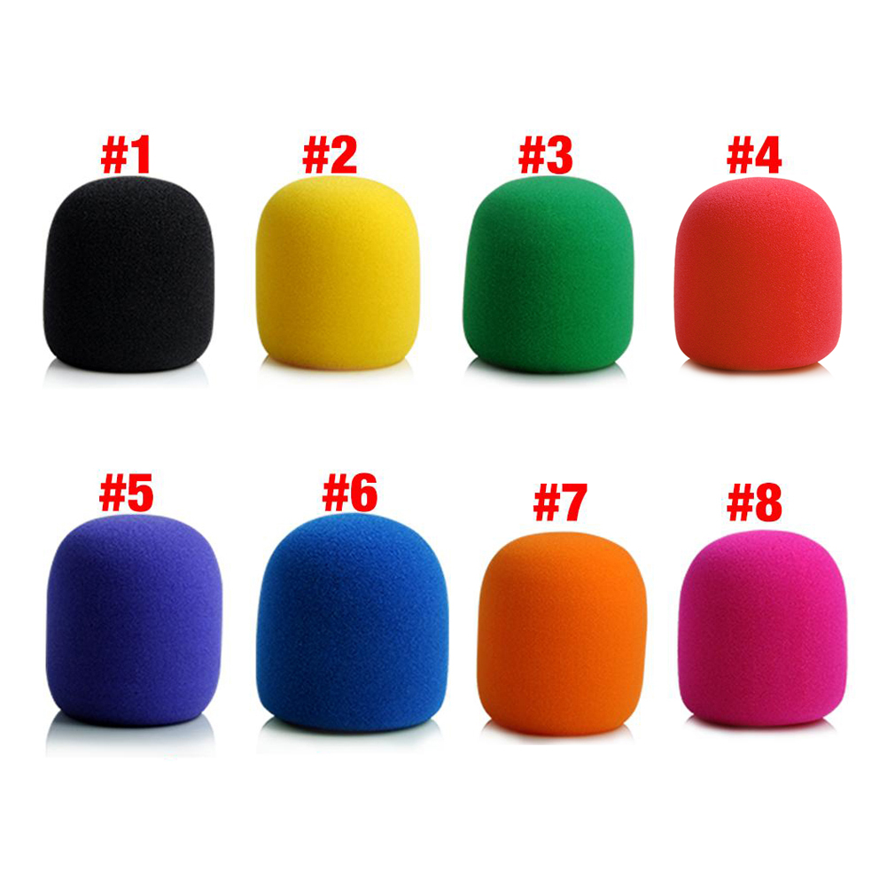 8 sztuk 8 kolorów szyby przedniej szyby Mic Protector mikrofon ręczny gąbka pianki obejmuje piankę do Karaoke DJ
