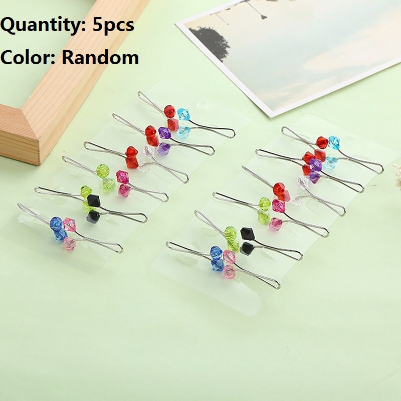 5 stücke Perle Clip Schal Stift Kopftuch Schal Schal Zubehör Dame Muslim Schal Clips Neue Moslemisches Hijab Schal Stift: Ramdom-G