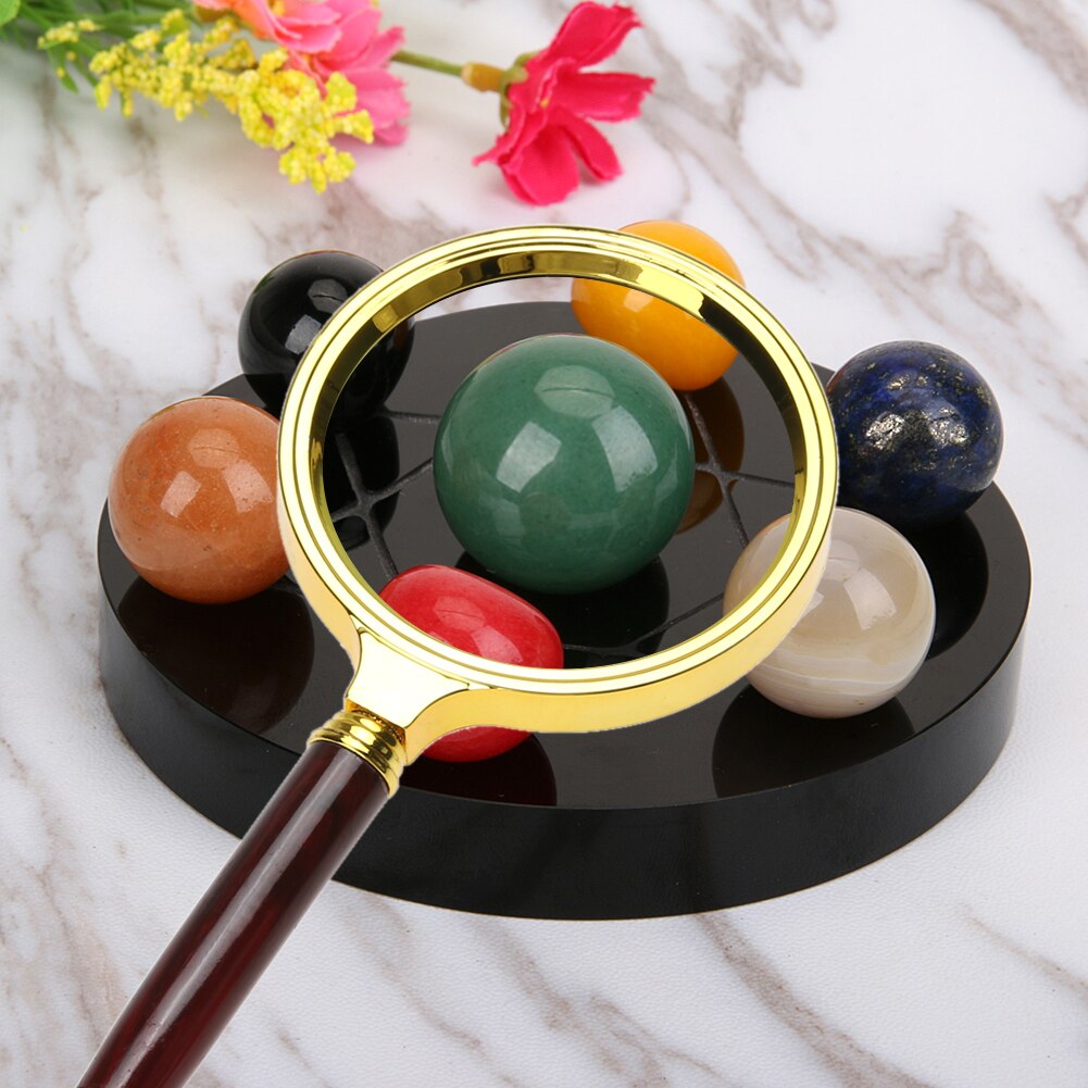 60/70/80mm 10X Portable Magnifying Glass Handheld Magnifier High Definition Reading Eye Loupe Magnifying Glass Reading Jewelry