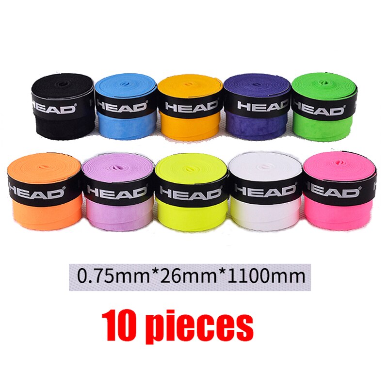 10 Pcs Original HEAD Tennis Overgrip Tennis Racket PU Tenis Sweatband antivibrador Grip Padel Tenis Raquete Padel Tennis Grip 10