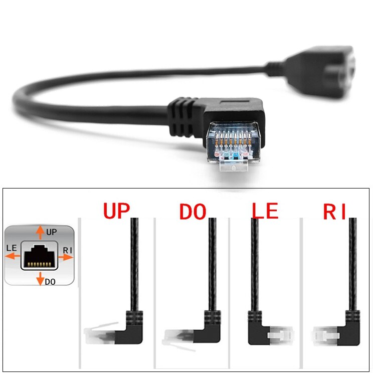 Cat6 Cavo Ethernet RJ45 Ad Angolo Retto Cavo di Rete UTP Patch Cord 90 Gradi Cat6a Cavi Lan per il Computer Portatile Router TV BOX