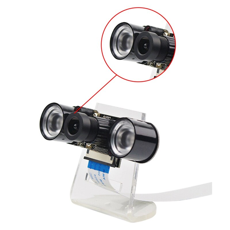 5MP Camera Module for Raspberry Pi 4B/3B+/3B/2B Infrared Night Vision 1080P Camera with Holder