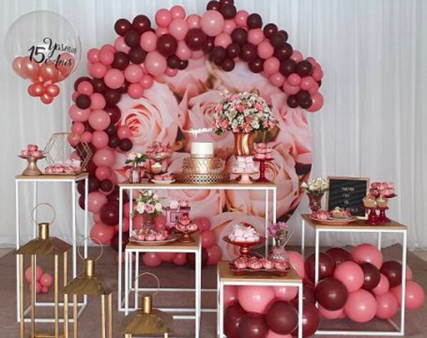 Cirkel Fotografie Achtergrond Gold Glitter Flash Verjaardagsfeestje Banner Ronde Photo Booth Achtergrond Dessert Taart Tafel Vinyl