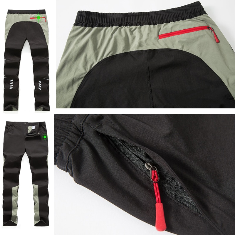 TRVLWEGO-pantalones de ciclismo para hombre, ropa de secado rápido, transpirables, fluorescentes, a prueba de viento, impermeables, para acampar