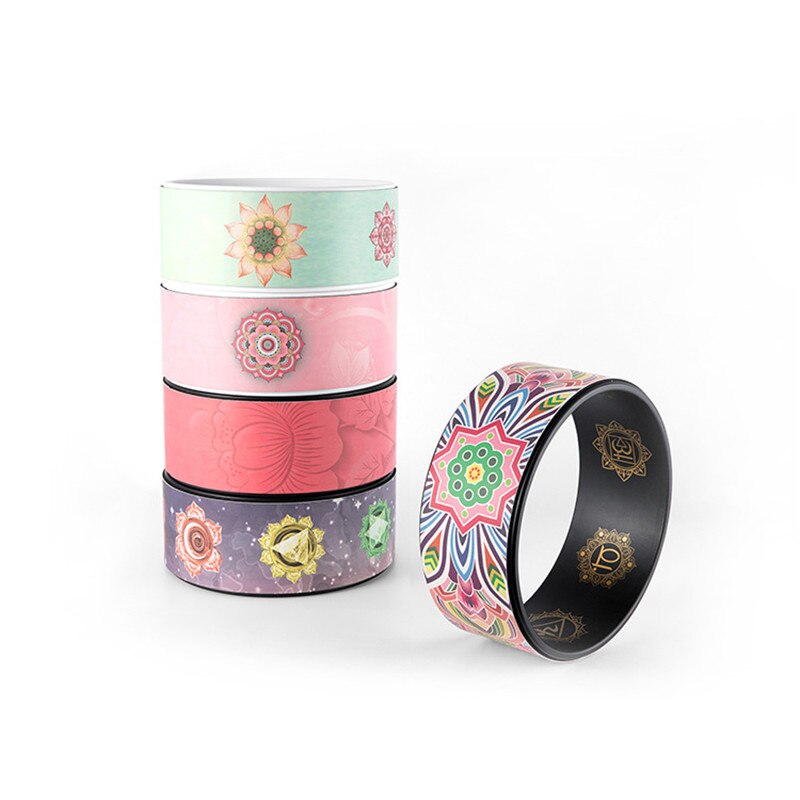 Lotus PU Yoga Wheel Workout Equipments Pilates Yoga Wheel Yoga Circles Gym Workout Back Training Tool For Bodybuilding Fitness