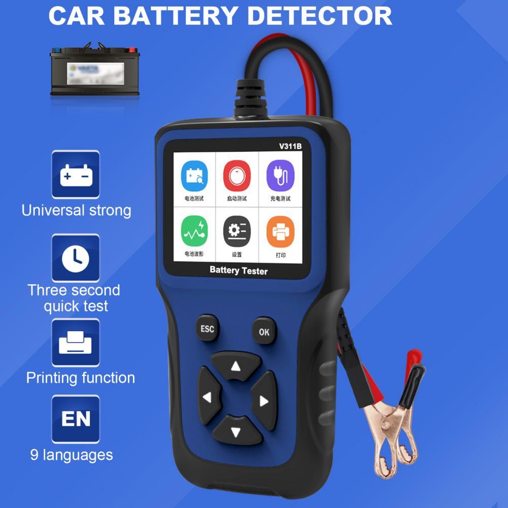 12V Car Battery Charger Tester Analyzer Analyzer Tools Automotive V311B Car Charging Cricut Load Test Diagnostic Tool