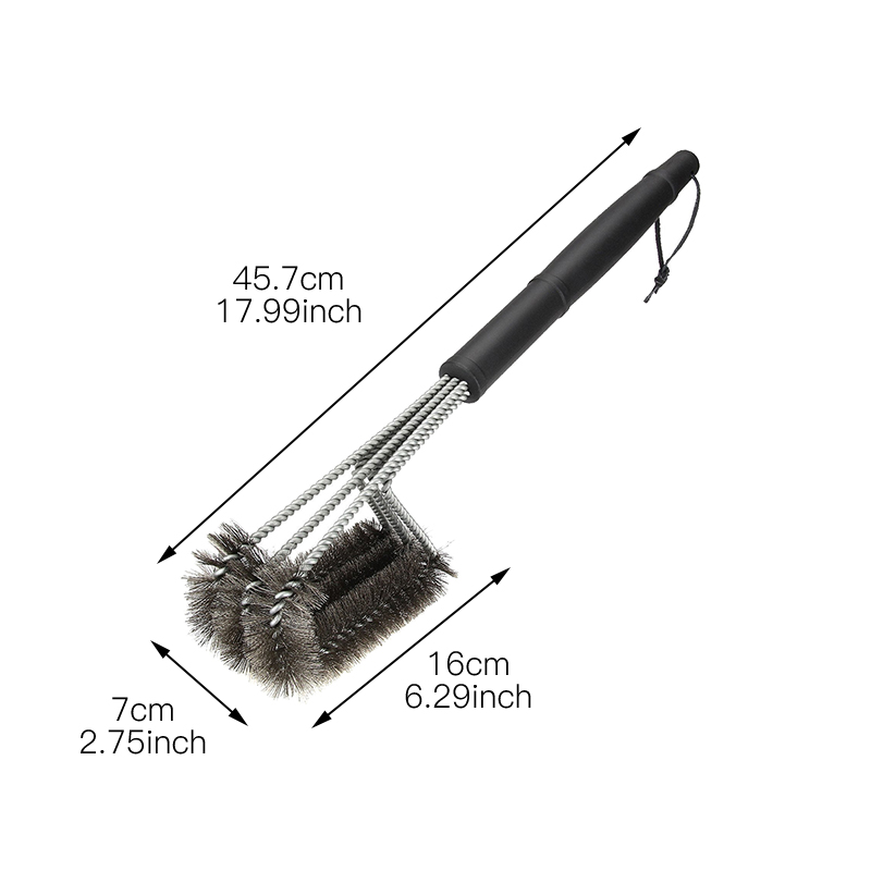 Non-stick Barbecue Grill Bbq Borstel Rvs Reiniging Borstels Met Handvat Koken Bbq Gereedschap Levert
