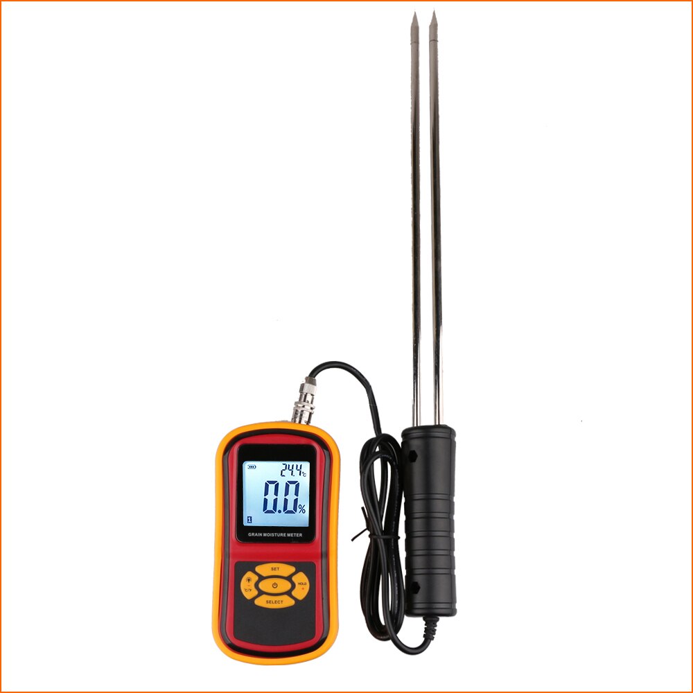 RZ Digital Grain Moisture Meter Smart Sensor 5%~30% Thermometer Seed Paddy Corn Rice With Long Probe Humidity Hygrometer GM640