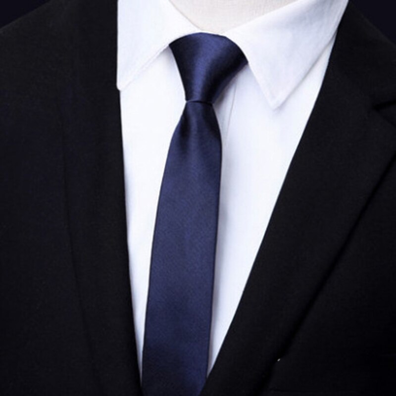5cm Necktie For Men Slim Narrow Lazy Tie Easy To Pull Rope Neckwear Men tie Wedding Party Aniversary Business Dress Meeting