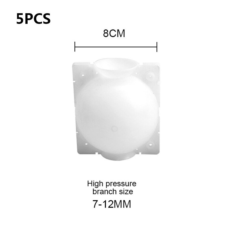 Caixa de crescimento de raiz de planta 5 peças, para jardim 5/8/12cm de diâmetro, enxertia de bola de enxertia de planta caixa de crescimento de enrolamento.: 5pcs white m