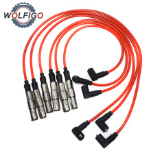Kit de 6 uds. De Cable con enchufe WOLFIGO 430NC compatible con VW Golf Jetta Passat VR6 1993-1999 2,8 l-V6 021998031 021998031A 021998031D