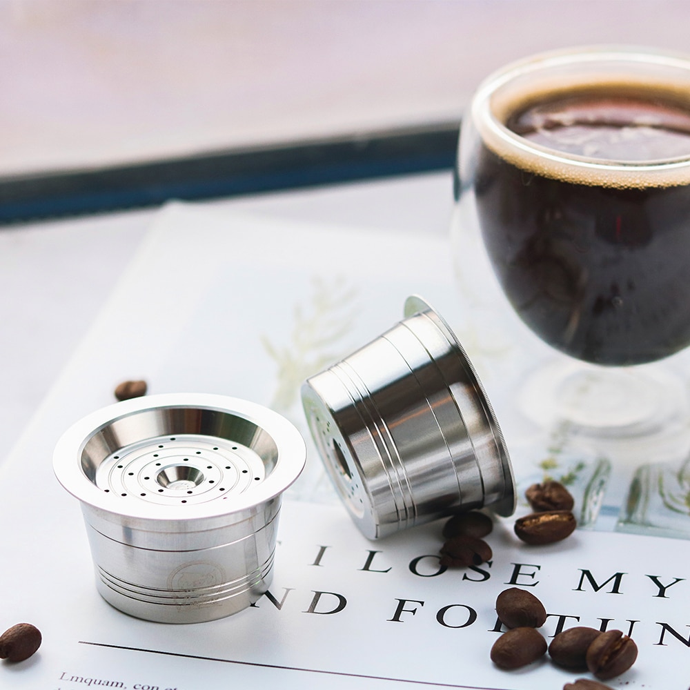 ICafilas Edelstahl Nachfüllbar wiederverwendbar Kaffee Kapsel Cafeteira Filter für Caffitaly & Tchibo Cafissimo Klassische Maschine