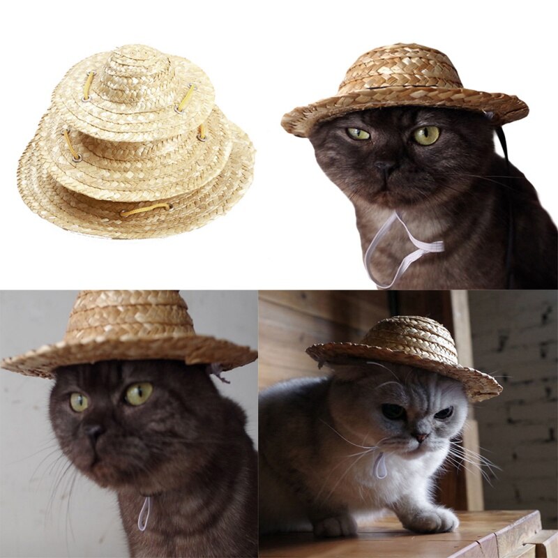 Sällskapsdjur sombrero hatt hund katt hatt liten sällskapsdjur hund utomhus tillbehör vandring sällskapsdjur produkter små stora hundar hattar
