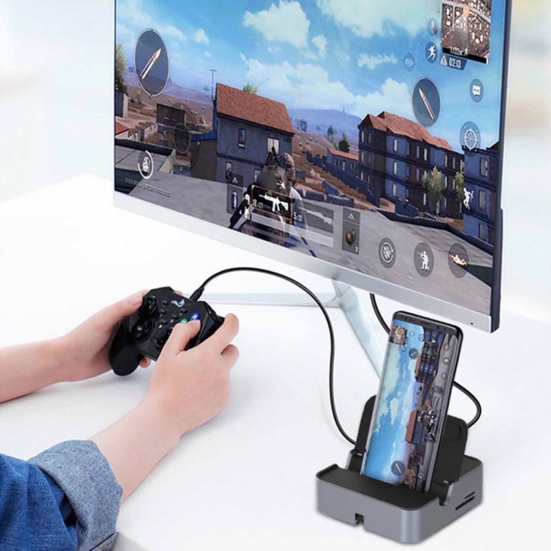 Stacja dokująca USB 3.0 typu C 9 w 1 type-c na HDMI kompatybilny 1080P VGA z telefonem komórkowym inteligentny Adapter obsługuje kartę CD/TF