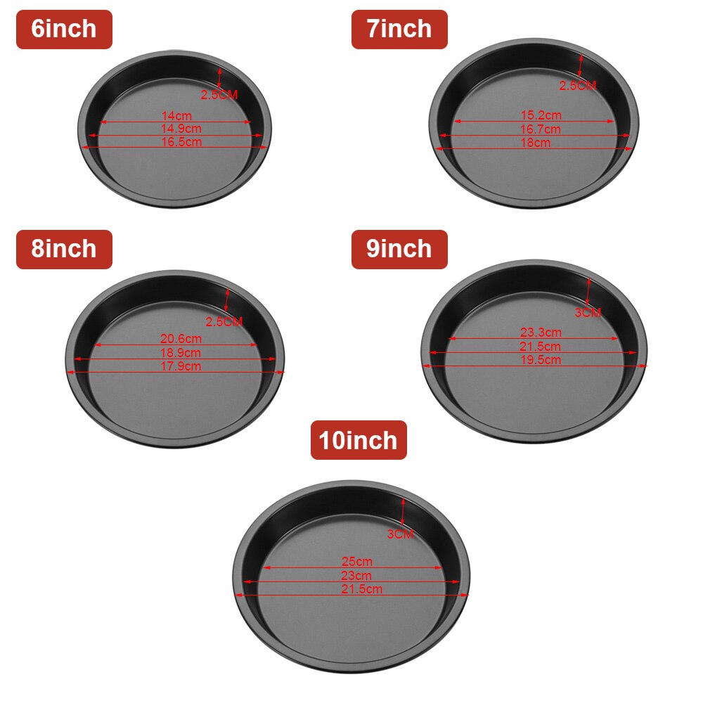 Keuken Carbon Staal Non-stick Pizza Pan Cake Tray Mold Brood Bakken Pan Pizza Plaat Gerechten Bakvormen Thuis Gereedschap accessoires