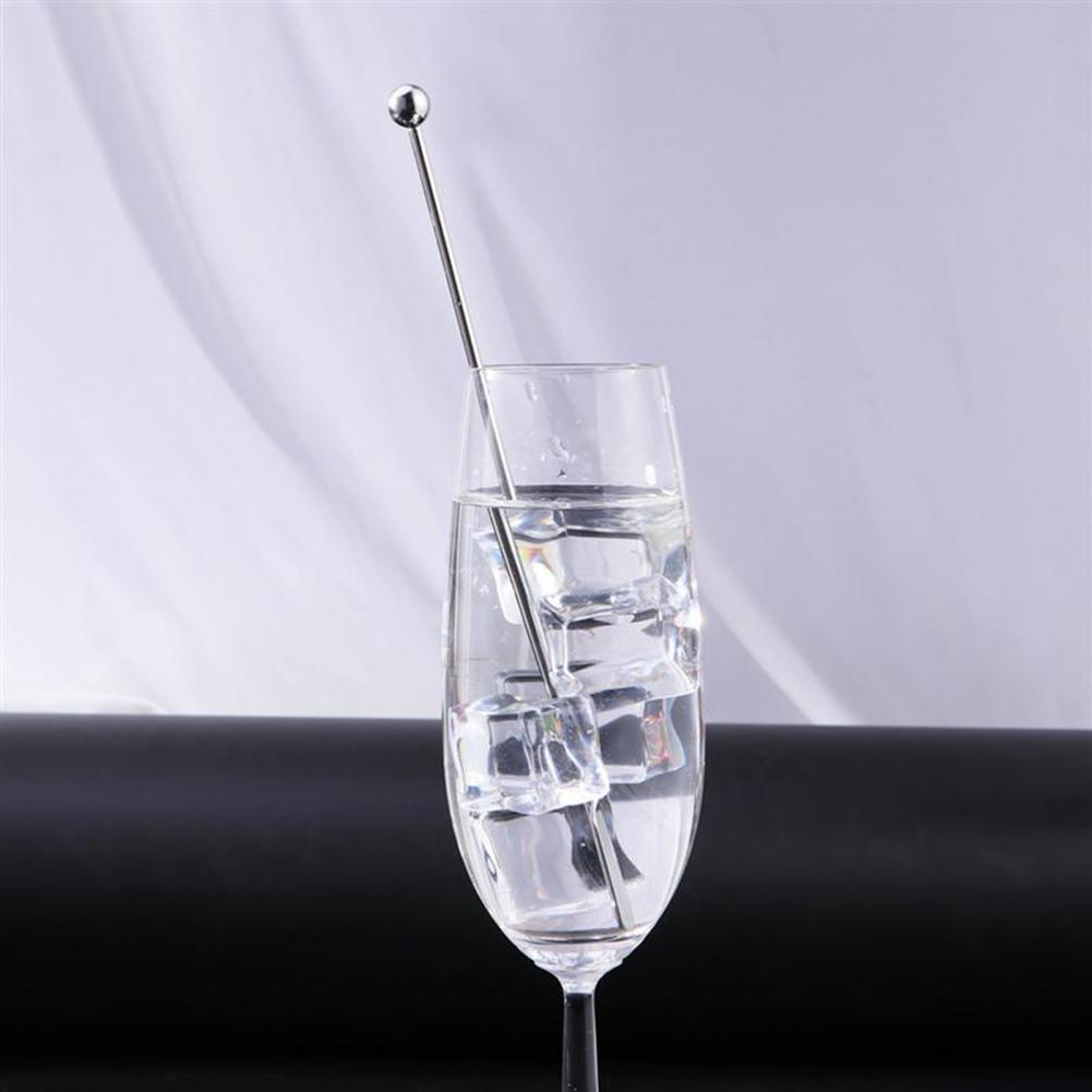 5Pcs 19Cm Roerstokjes Herbruikbare Lange Handvat Rvs Cocktail Paddle Drink Stirrers Voor Kantoor