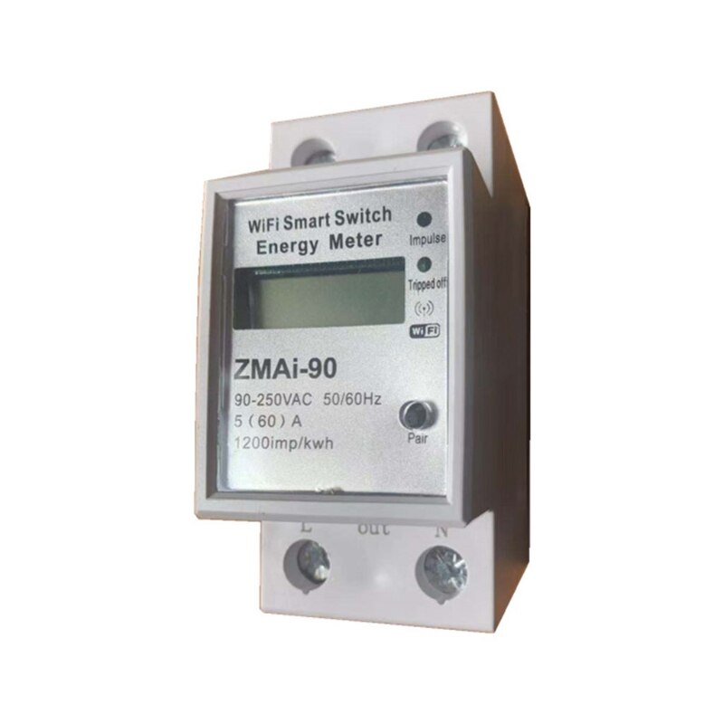 Wifi Intelligent Energy Meter for Calculate Total Consumption for Home School and Office Decoration High Reliability