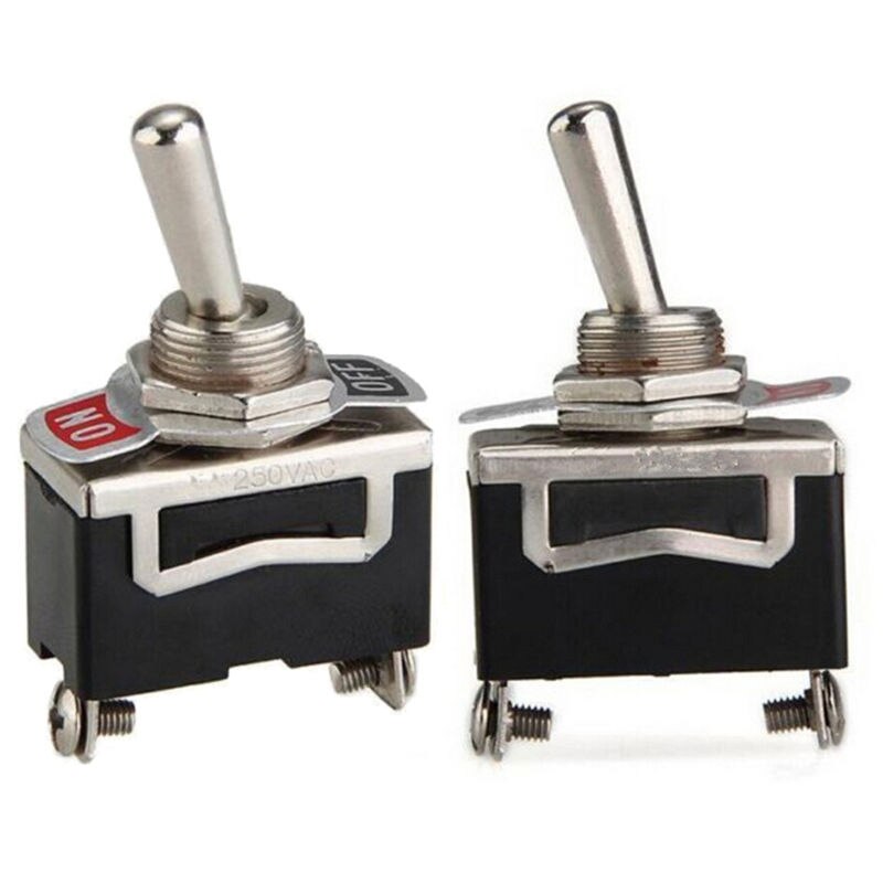 12V Heavy Duty Toggle Flick Switch ON/OFF Car Dash Light Metal SPST MDAU Switch