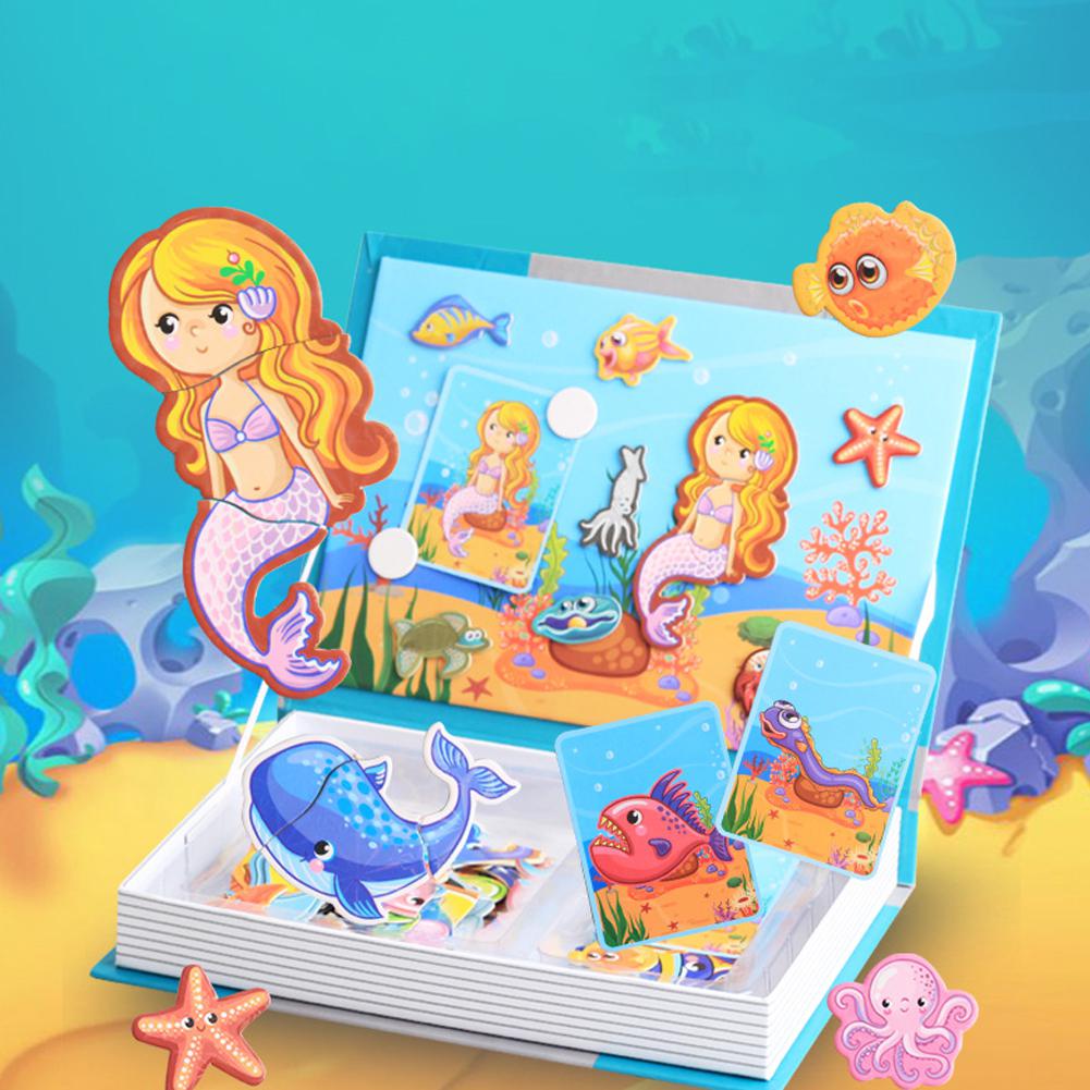 Kinderen Plezier Magnetische Puzzel Cartoon Magneet Puzzel Game voor Hersenen Ontwikkeling Kinderen Kinderen Speelgoed
