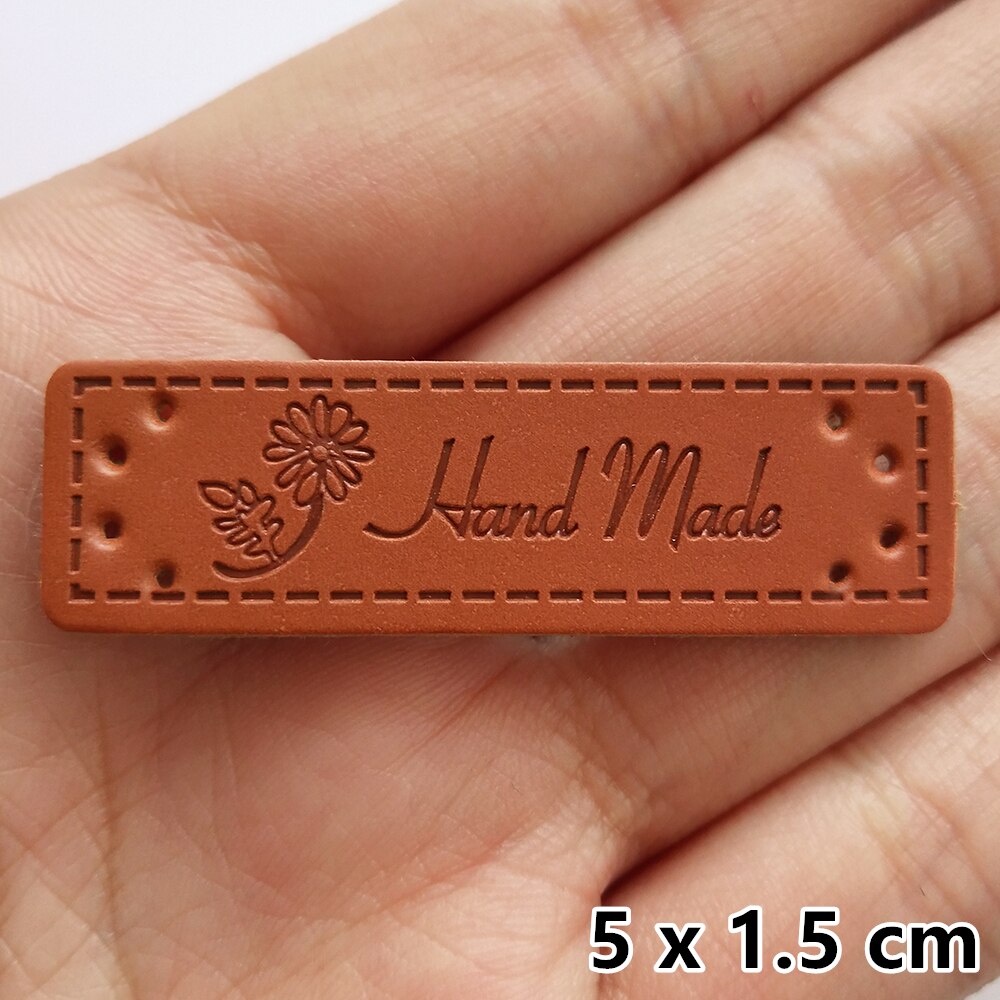 20pcs DIY Labels Handmade Letter Pattern PU Leathe... – Grandado