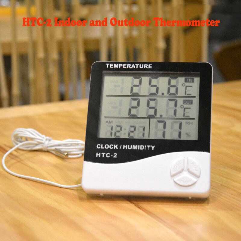 Weather station with outdoor sensor thermometer hygrometer humidity temperature