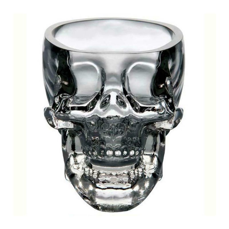 3D Transparante Creatieve Skull Shot Glas Kristal Hoofd Cup Voor Whiskey Thuis Bar Schedel Glas Bier Cup Drinkware Y