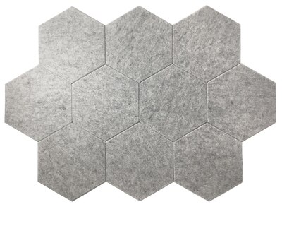 10 stk filt hexagon bokstav oppslagstavle fotodisplay gjør-det-selv-kunst hjemmekontorplanlegger planleggingstavle veggdekorasjon memoholder: Lysegrå
