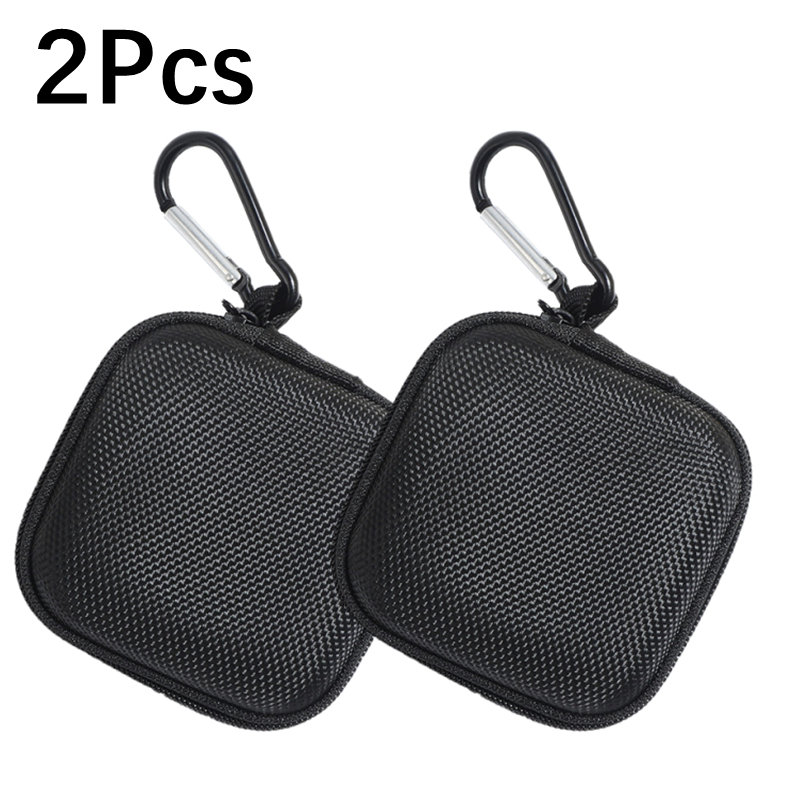 Estuche protector para auriculares, bolsa dura de transporte EVA con caja de gancho para auriculares, accesorios para tarjetas de memoria, funda protectora a prueba de golpes: BLANCO