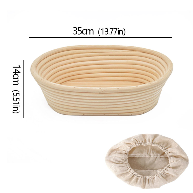 Cesta de fermentación de pan de fermentación europea, resistente al ratán Natural, suministros para hornear de masa fermentada DIY, cesta de mimbre para el hogar: Castaño