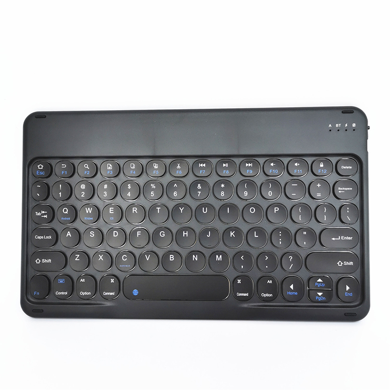 Für Samsung Galaxy Tab A7 10,4 S6 Lite Tastatur Runde Kappe Vintage 10 inch Tastatur für Huawei/Xiaomi/iPad Magnetische Tastaturen: Black