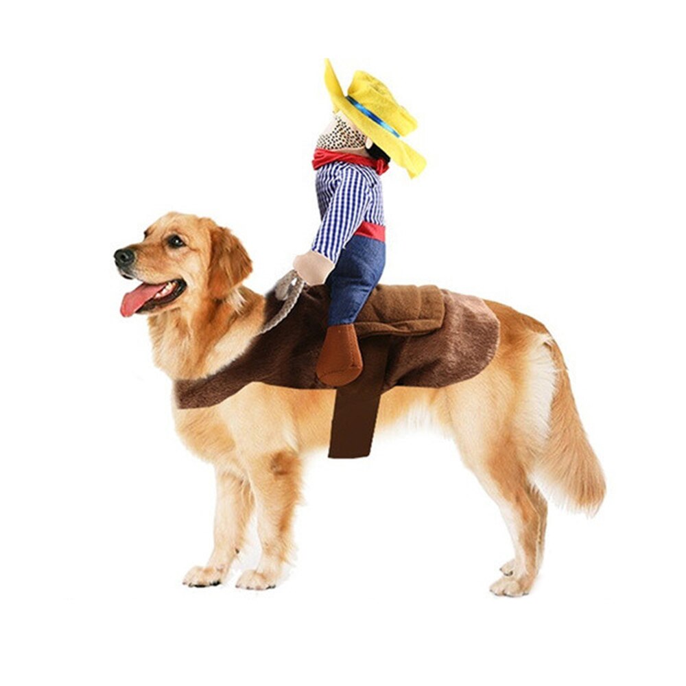 Pet Dog Christmas clothes Santa Claus Riding A Deer Jacket Coat Pets Christmas Dog Apparel Costumes for Big Dog or Small Dog: S / White