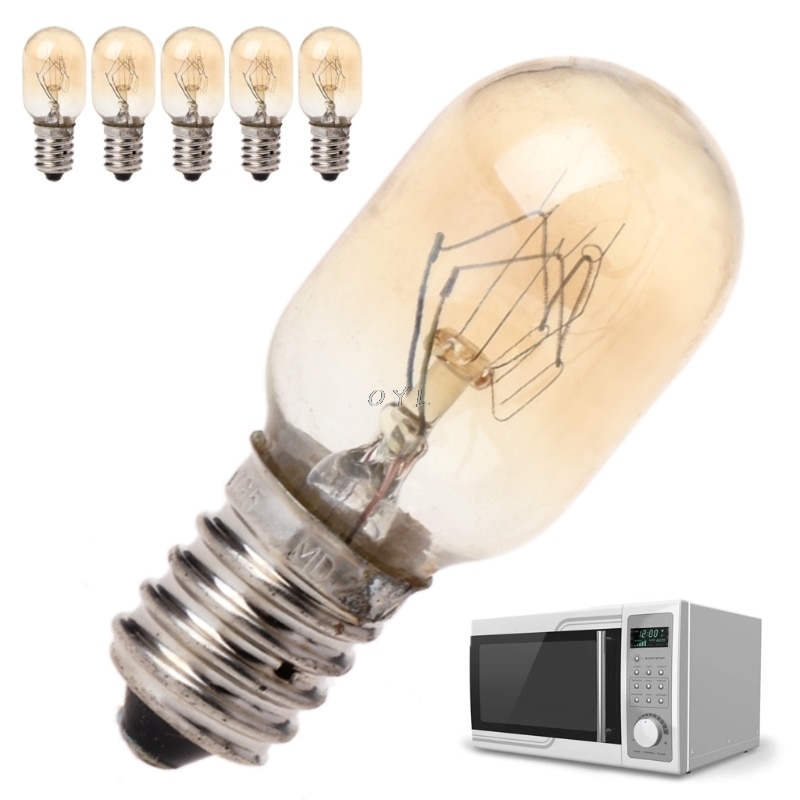 Mikrowelle Teil Glühbirne 230V 20W Glas Lampe Schraube Montieren 5Stck