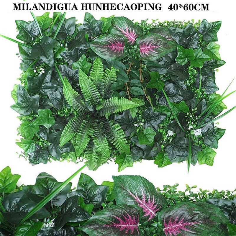 Mur végétal vert pour la maison jardin mur de mariage Landscap vert plastique pelouse porte boutique toile de fond décor mur végétal artificiel: MILAN DIGUAHUNHE