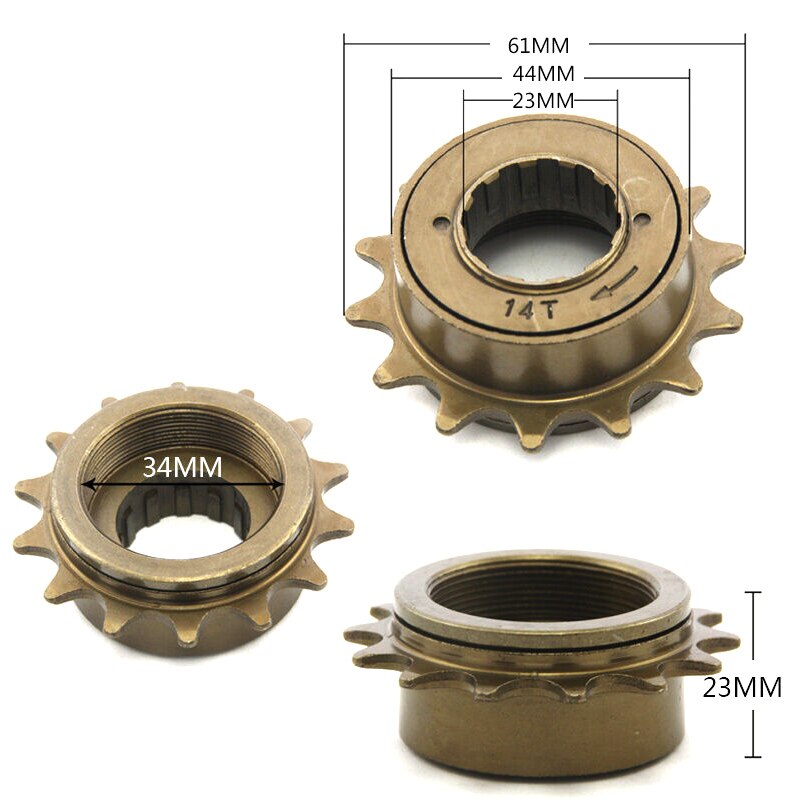 14T Bicycle Hard Gear Single Speed Freewheel Sprockets Cog Bike Accessories XR