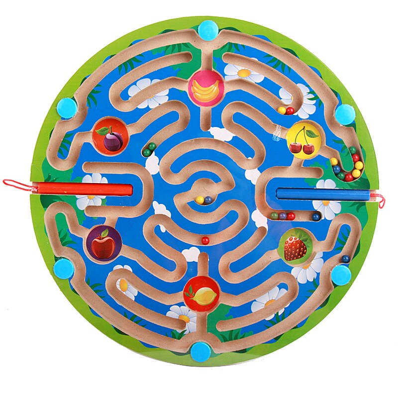 Magnetische labyrinth eltern-kind baby magnetische kinder puzzle 3-4-6 jahre alt mädchen junge intelligenz stift stift spielzeug: Flowers