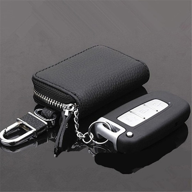 PU Leder Auto Schlüssel Geldbörsen Männer Frauen Schlüssel Halfter Haushälterin Schlüssel Organizer Keychain Abdeckung Reißverschluss Schlüssel fallen Taschen Schlüssel Beutel brieftasche