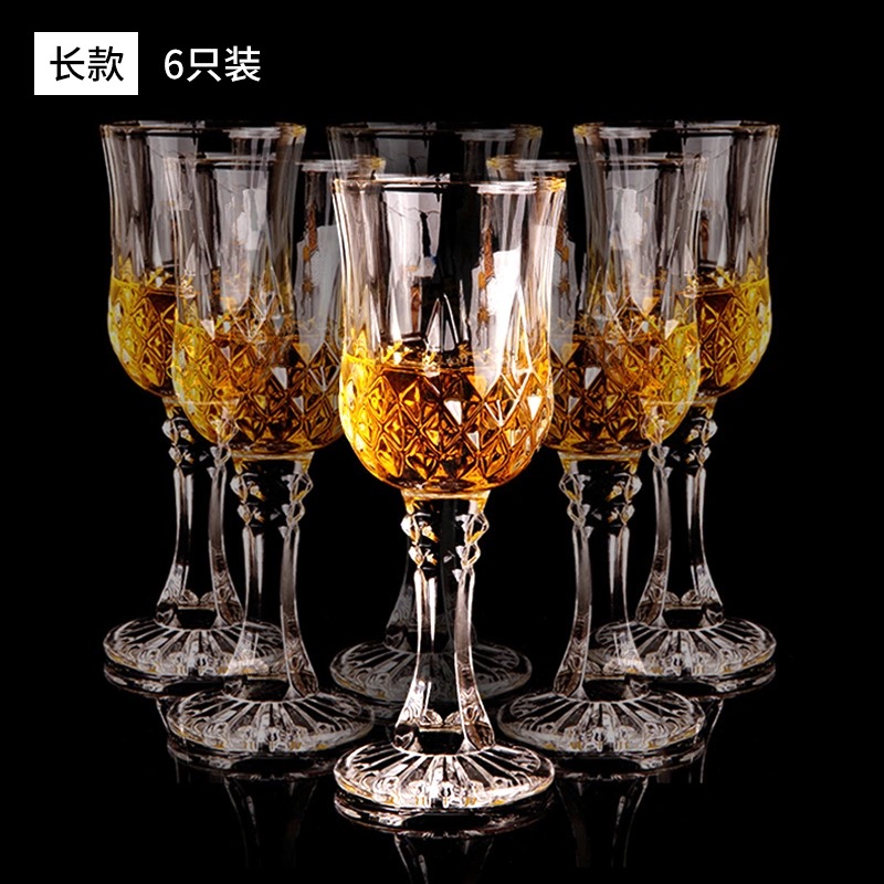 Juego De Vasos De cristal para whisky, juego De copas De vino tinto De diamante, champán, cocina, comedor, Bar, , 4 piezas