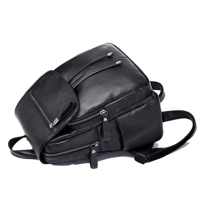 Chuwanglin Simple femmes sac à dos en cuir décontracté féminin école sacs à dos sauvage sac de voyage quotidien fille sac A6887