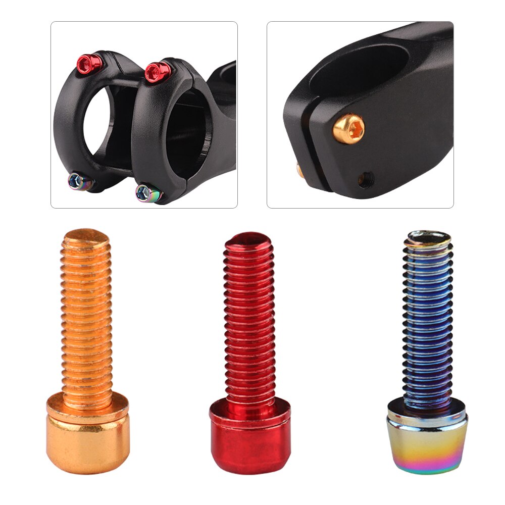 Mountain Bike Handlebar Screw Colorful Stainless Steel Screw Stem Riser Screws Bolts Cycling Accessories Bicycle Handlebar Screw