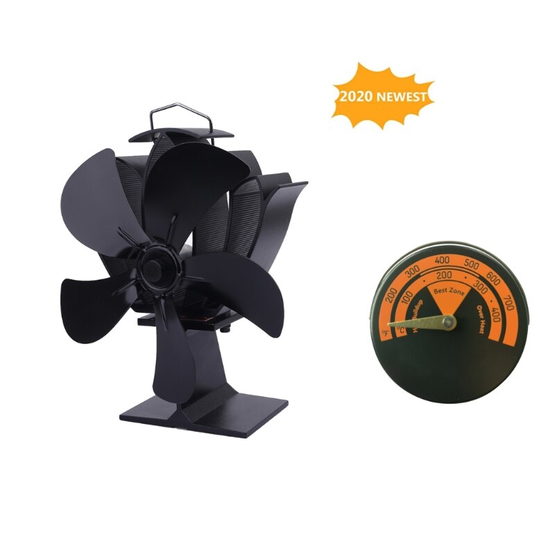 Termómetro magnético de ventilador para hogar, medidor de temperatura para estufa, quemador de madera, para horno de barbacoa