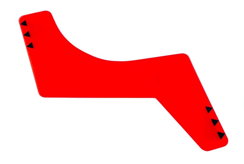 Comb Beard Shaping Tool Charming Man Gentleman Beard Trimmer Template Hair Cut Hair Molding Gadget: Red