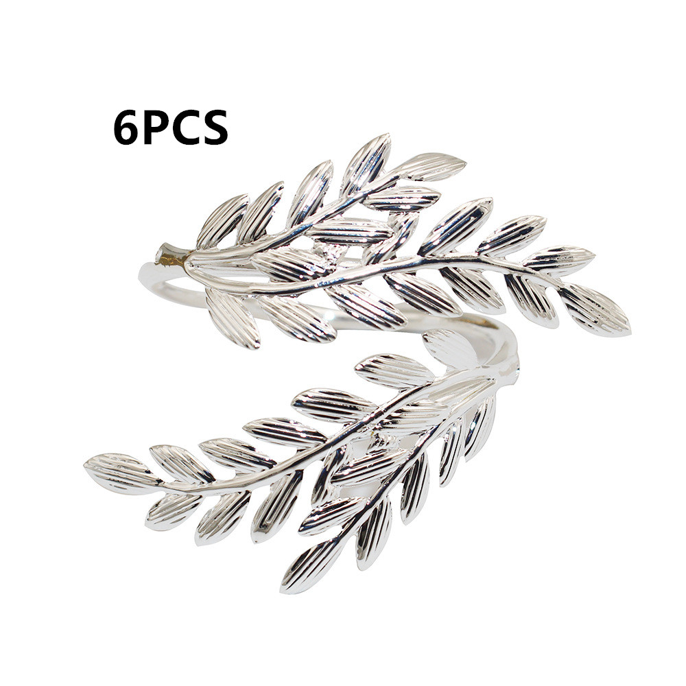 Servilleteros dorados de trigo, servilletero de hoja de Metal para Festival de la cosecha, decoración de mesa de cena para de boda y Acción de Gracias de otoño: Gris oscuro