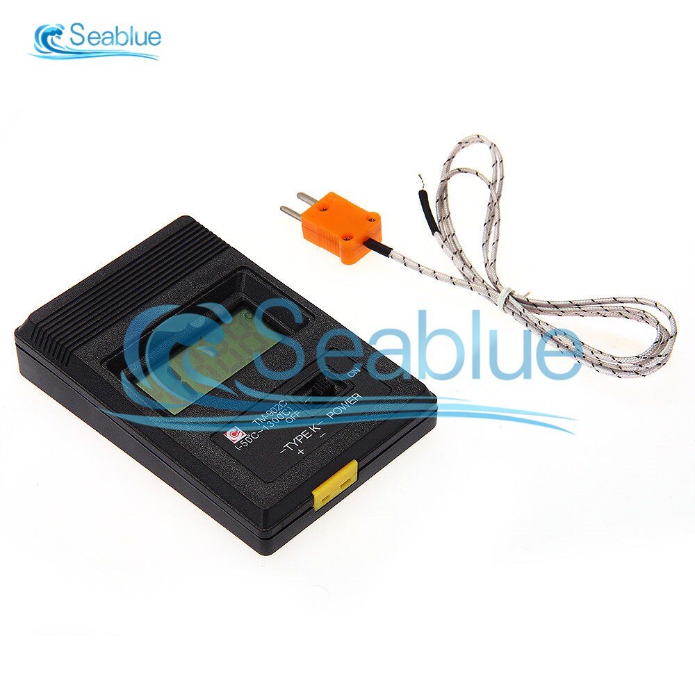 TM-902C LCD Temperature Meter TM902C Digital K Type Thermometer Sensor+Thermocouple Probe Detector (-50C to 1300C): TM902C