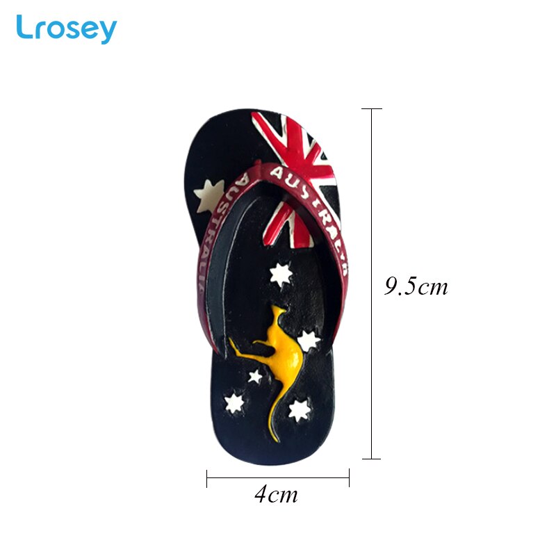 3D koelkastmagneet souvenir home decor Griekenland York Thailand Hars koelkast Magnetische sticker keuken decoratie accessoires: Australian Slippers