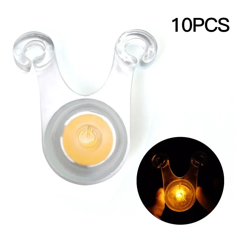 10 stücke LED Zelt Schnur Seil Schutz Hängen Licht Mini Taschenlampe Wasserdichte draussen Camping Angeln Warnung Sicherheit Lampe: Gelb