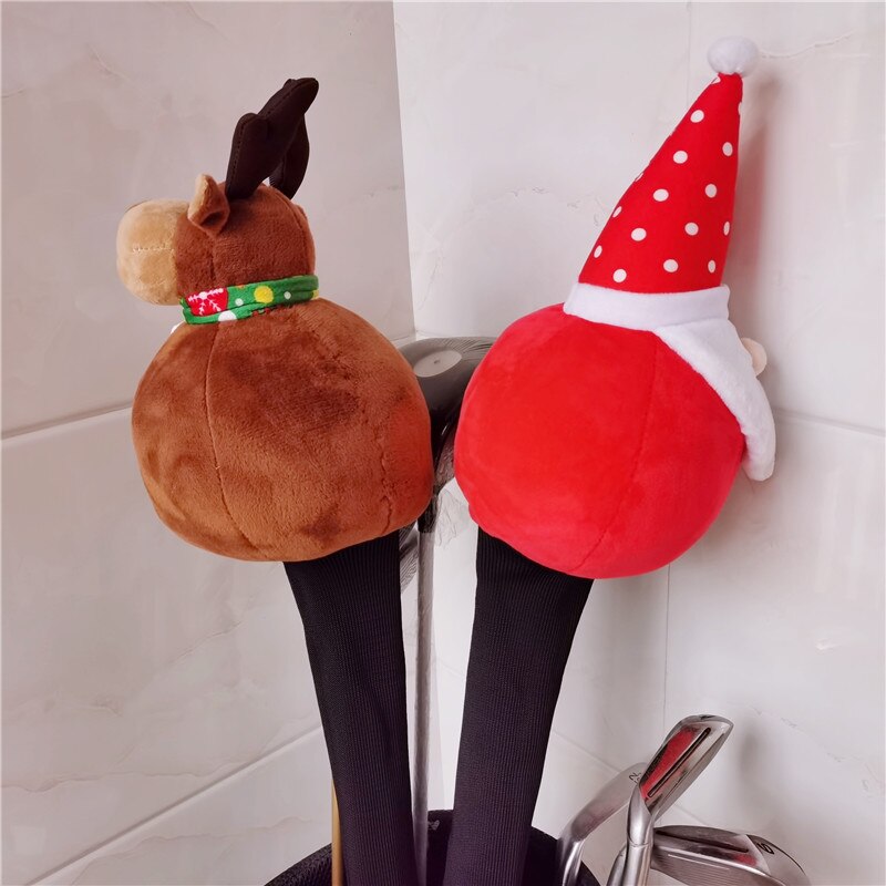 Christmas Santa Claus Driver Head Cover Lovely Reindeer Golf 460cc Wood Headcover Golf Club Accessory For Unisex