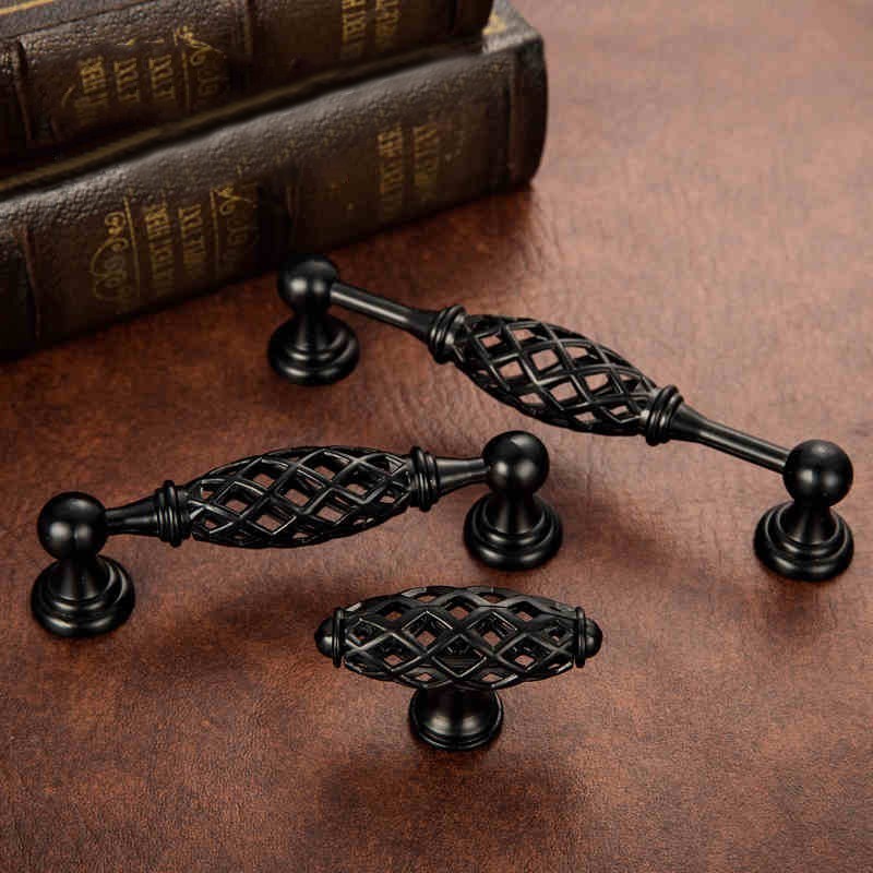 Manija de puerta de jaula de pájaros Vintage, Pomos y tiradores de muebles antiguos para gabinetes de cocina, manija de armario Vintage, tirador de cajón