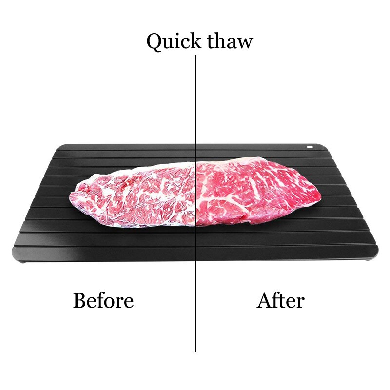 Kitchen Accessories Tools Gadgets Defrost Tray Quickly Fast Rapid Thawing Frozen Meat Magic Metal Plate Thawing Tray Defroster